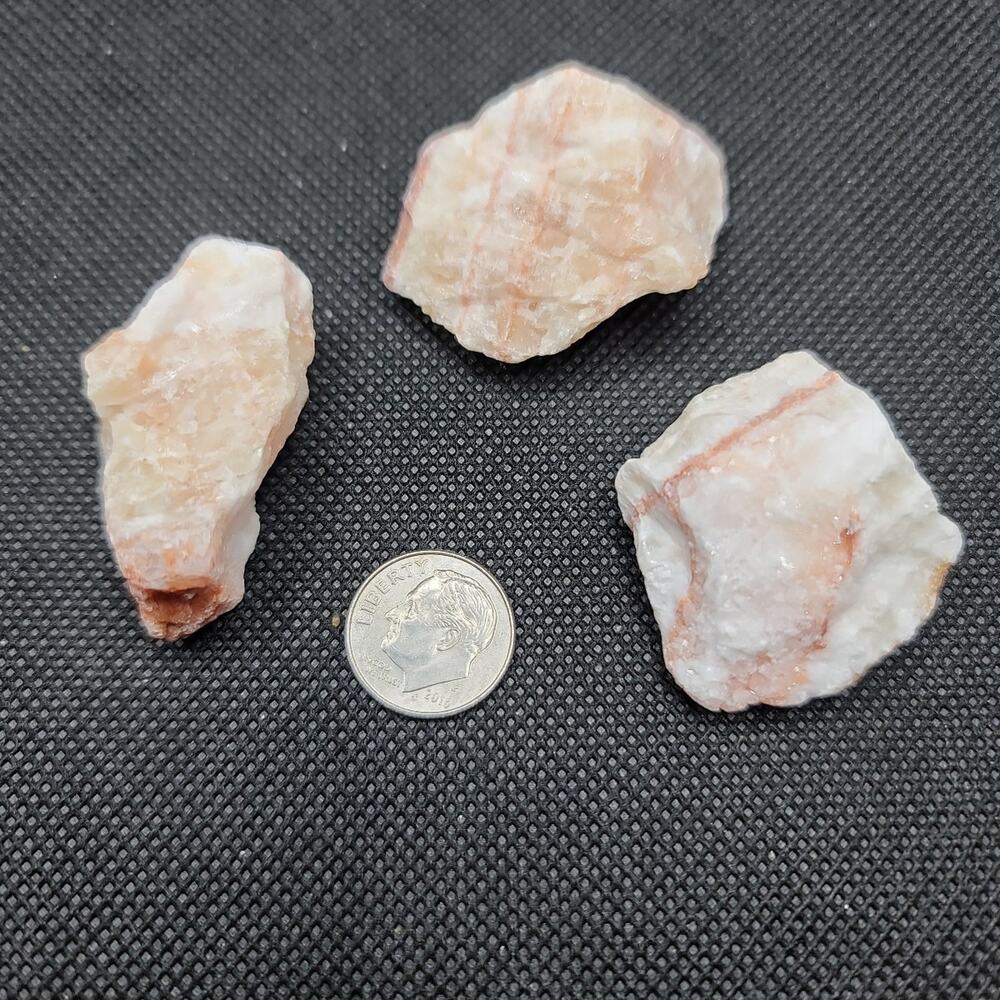 3 pc. Natural Raw Red Rhodochrosite Stone Crystal